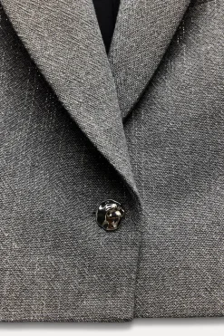 Fashion BLAZER CROP HILO METALIZADO Mujer Blazers / Chalecos