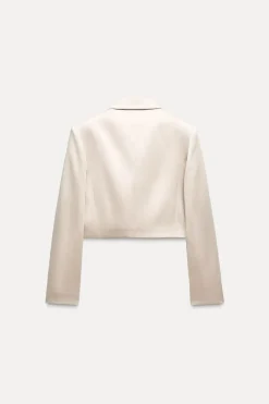 Hot BLAZER CROP SATINADA Mujer Blazers / Chalecos