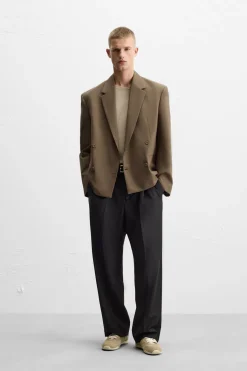 Online BLAZER CROPPED FIT CON LANA Hombre Blazers