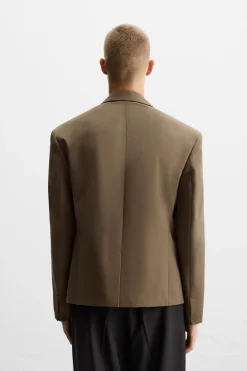 Online BLAZER CROPPED FIT CON LANA Hombre Blazers