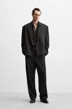 Discount BLAZER CROPPED FIT CON VISCOSA Hombre Blazers