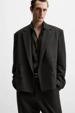 Discount BLAZER CROPPED FIT CON VISCOSA Hombre Blazers