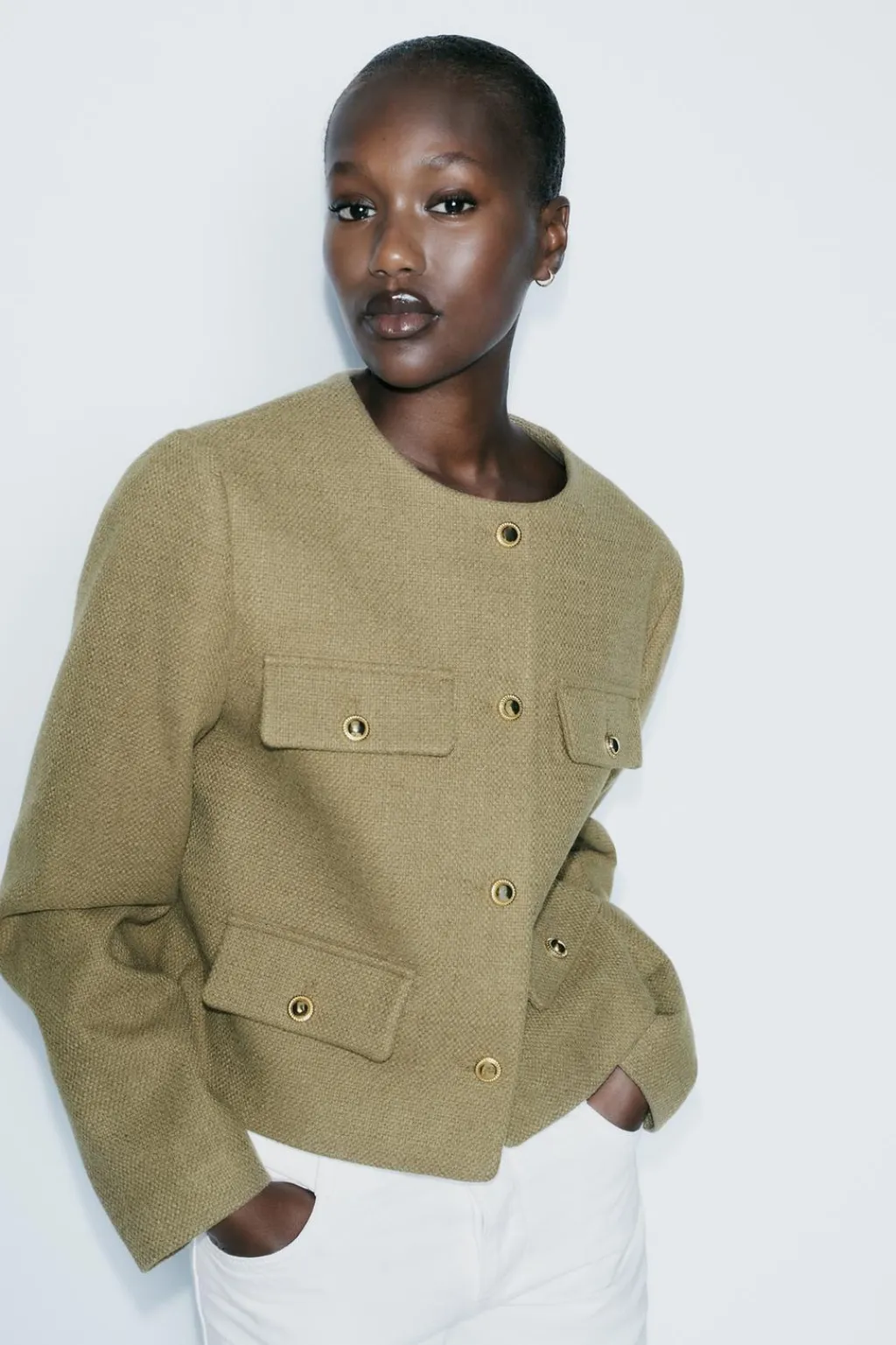 Online BLAZER CROPPED TAPETAS Mujer Blazers / Chalecos