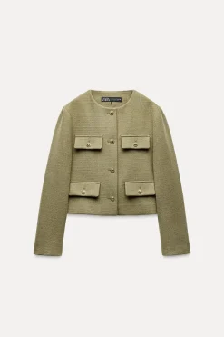 Online BLAZER CROPPED TAPETAS Mujer Blazers / Chalecos