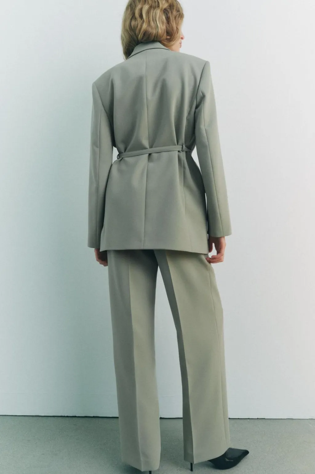 Fashion BLAZER CRUZADA CINTURÓN Mujer Blazers / Chalecos