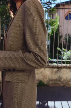 Hot BLAZER CRUZADA CUADROS Mujer Blazers / Chalecos