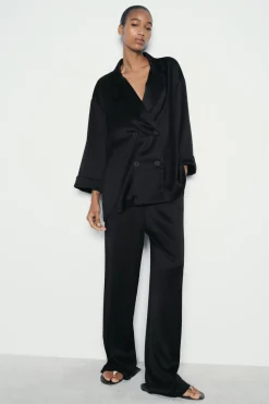 Clearance BLAZER CRUZADA EFECTO ARRUGADO Mujer Blazers / Chalecos