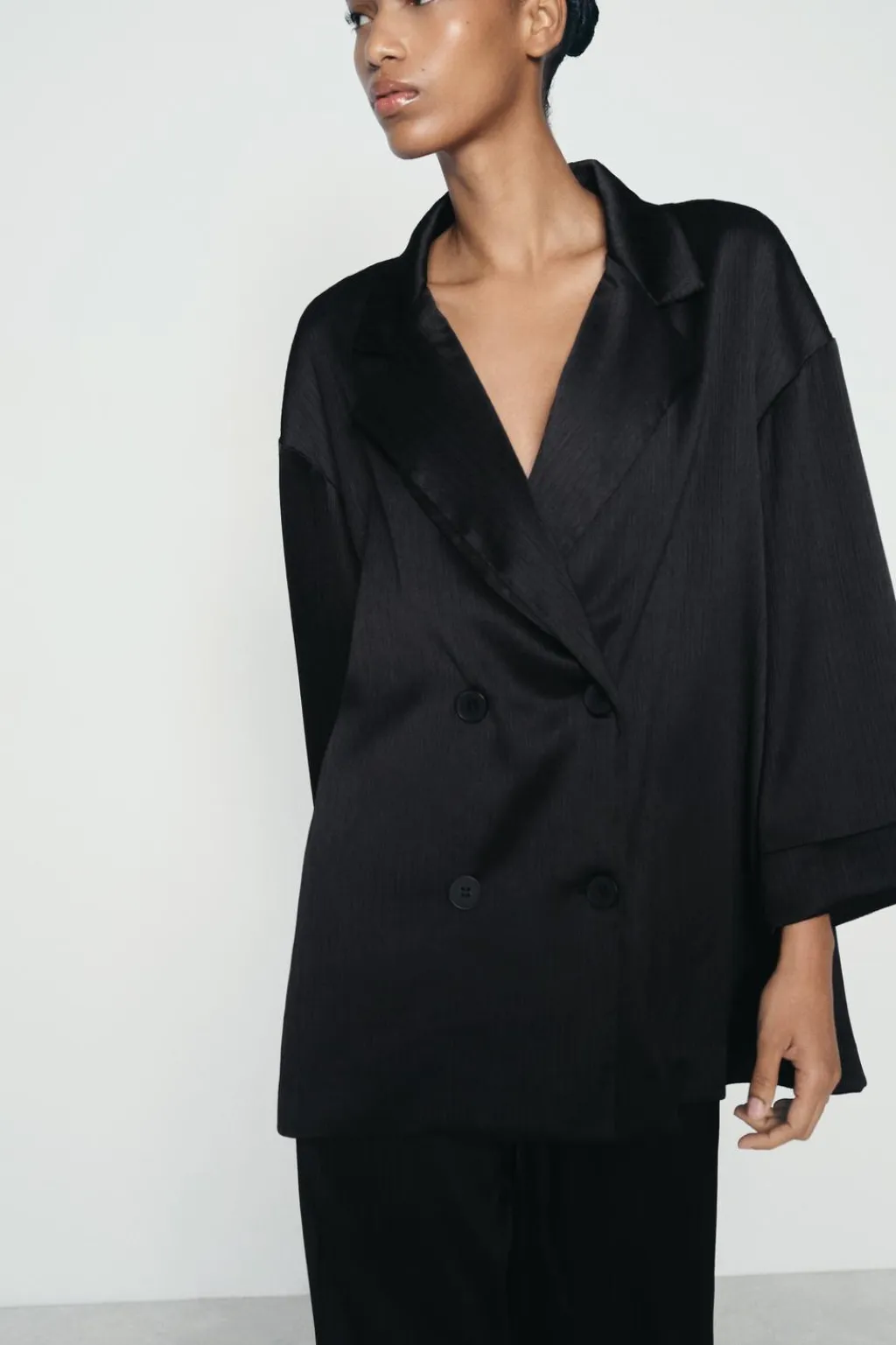 Clearance BLAZER CRUZADA EFECTO ARRUGADO Mujer Blazers / Chalecos