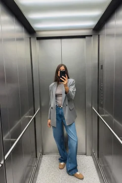 Sale BLAZER CRUZADA OVERSIZE Mujer Blazers / Chalecos