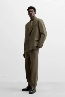 Clearance BLAZER CRUZADA TRAJE ALGODÓN - LYOCELL Hombre Blazers