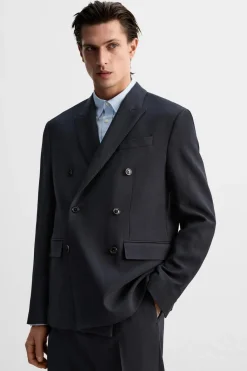 Discount BLAZER CRUZADA TRAJE ESPIGA Hombre Blazers