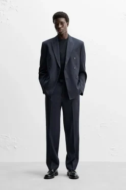 Fashion BLAZER CRUZADA TRAJE RAYA DIPLOMÁTICA Hombre Blazers