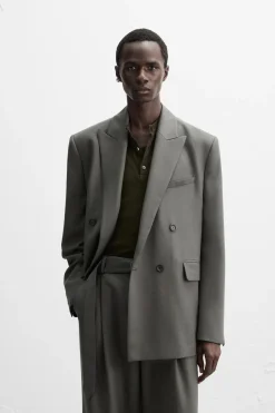 Discount BLAZER CRUZADA TRAJE X NANUSHKA Hombre Blazers