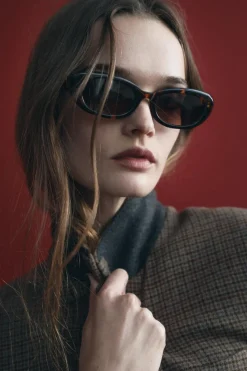 Outlet BLAZER CUADROS CON LANA ZW COLLECTION Mujer Blazers / Chalecos