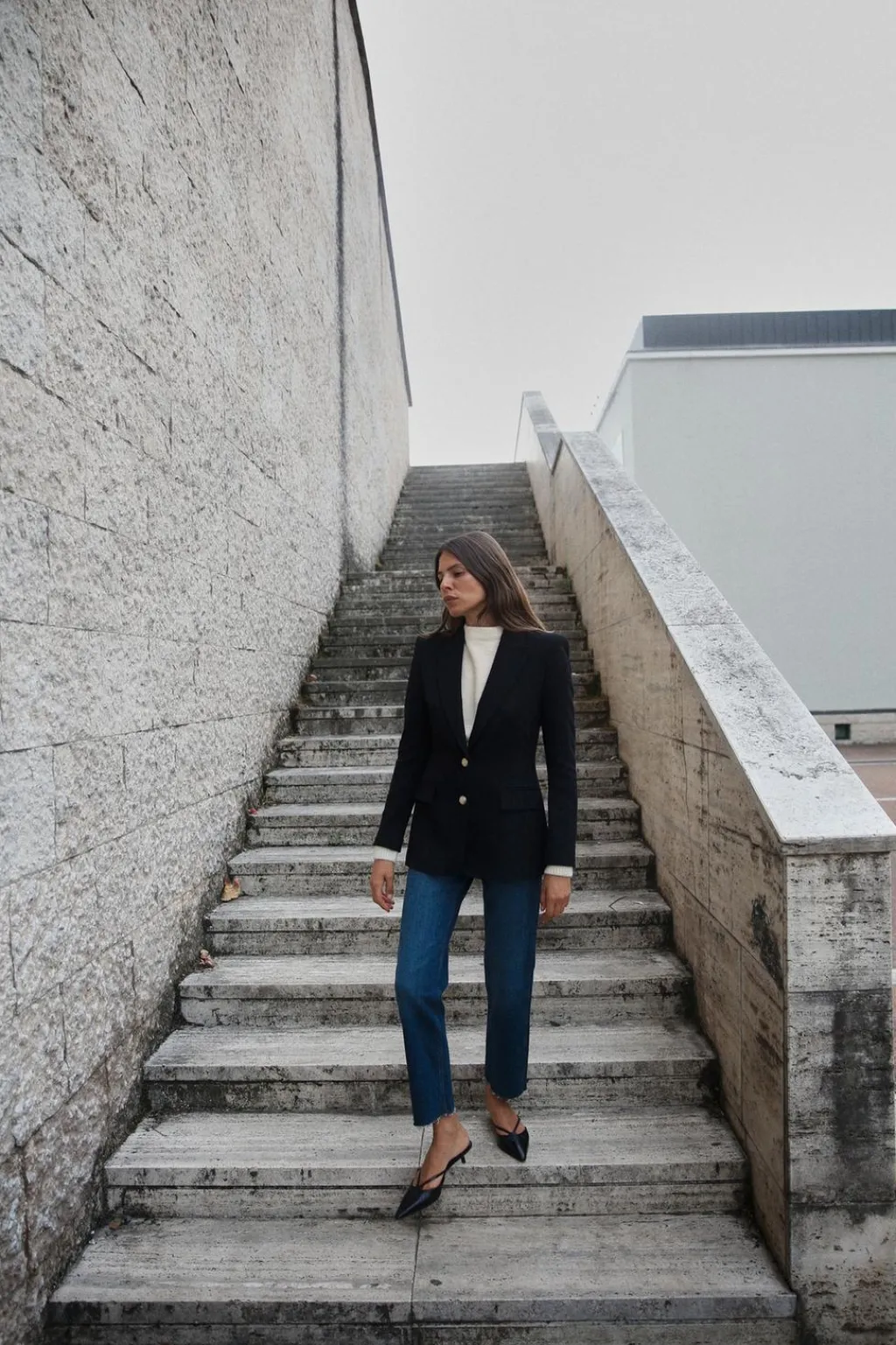 New BLAZER ENTALLADA BOTÓN DORADO Mujer Blazers / Chalecos