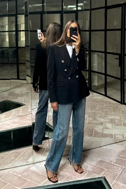 Hot BLAZER ENTALLADA CRUZADA Mujer Blazers / Chalecos