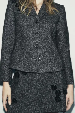 New BLAZER ESPIGA BORDADOS ZW COLLECTION Mujer Blazers / Chalecos