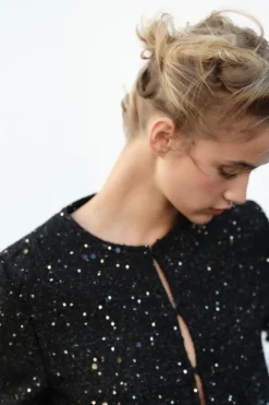 Outlet BLAZER ESTRUCTURA LENTEJUELAS Mujer Blazers / Chalecos