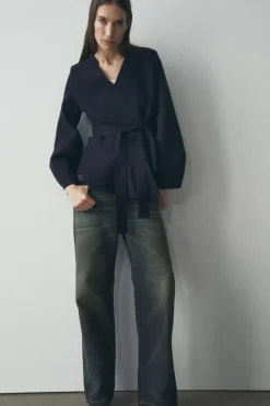 Hot BLAZER HOMBRERAS PUNTO CINTURÓN Mujer Blazers / Chalecos|Cárdigan / Jerséis