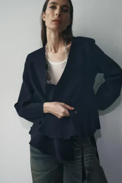 Hot BLAZER HOMBRERAS PUNTO CINTURÓN Mujer Blazers / Chalecos|Cárdigan / Jerséis