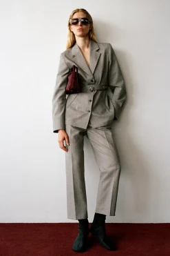 Clearance BLAZER LANA 100% CINTURÓN ZW COLLECTION Mujer Blazers / Chalecos