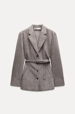 Clearance BLAZER LANA 100% CINTURÓN ZW COLLECTION Mujer Blazers / Chalecos