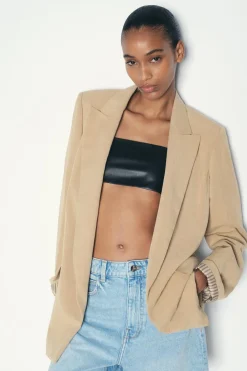 Fashion BLAZER MANGA REMANGADA Mujer Blazers / Chalecos