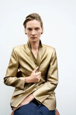 New BLAZER METALIZADA ZW COLLECTION Mujer Blazers / Chalecos