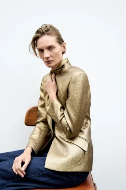 New BLAZER METALIZADA ZW COLLECTION Mujer Blazers / Chalecos