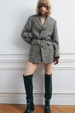 Fashion BLAZER OVERSIZE CINTURÓN ZW COLLECTION Mujer Blazers / Chalecos