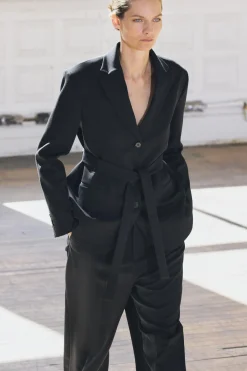 New BLAZER OVERSIZE CINTURÓN ZW COLLECTION Mujer Blazers / Chalecos