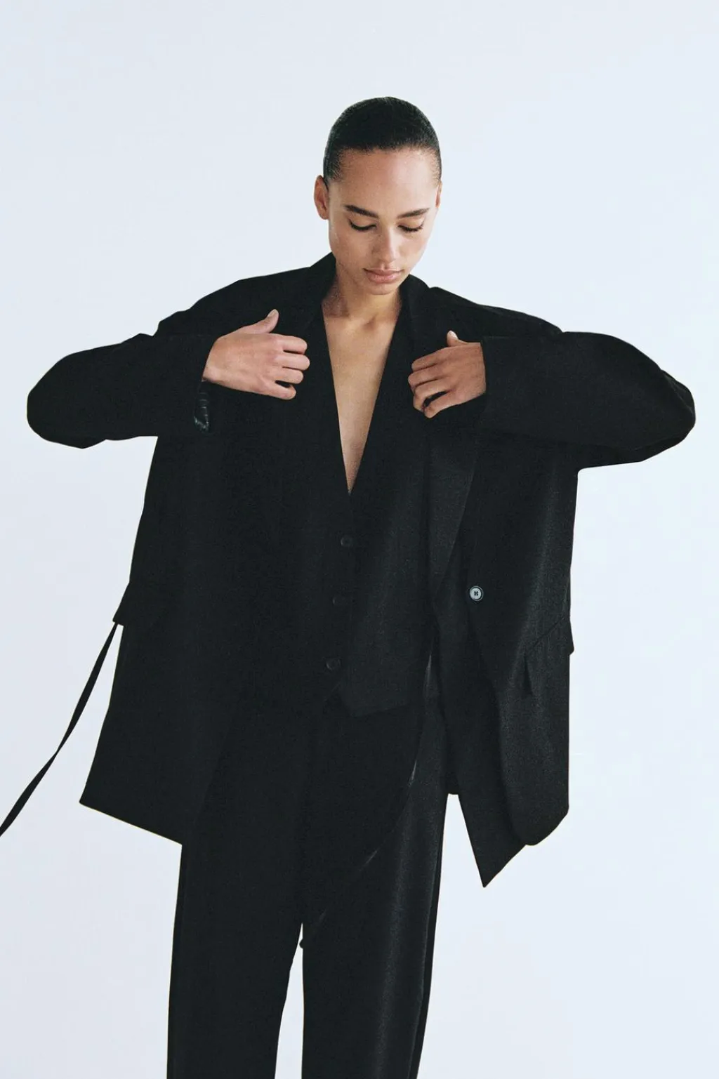 Discount BLAZER OVERSIZE CRUZADA DOBLE SOLAPA Mujer Blazers / Chalecos