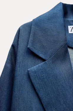 Sale BLAZER OVERSIZE EFECTO DENIM Mujer Blazers / Chalecos