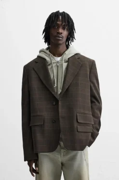 Outlet BLAZER OVERSIZED CUADROS Hombre Blazers