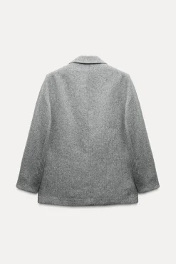 New BLAZER RECTA ESPIGA CON LANA Mujer Blazers / Chalecos