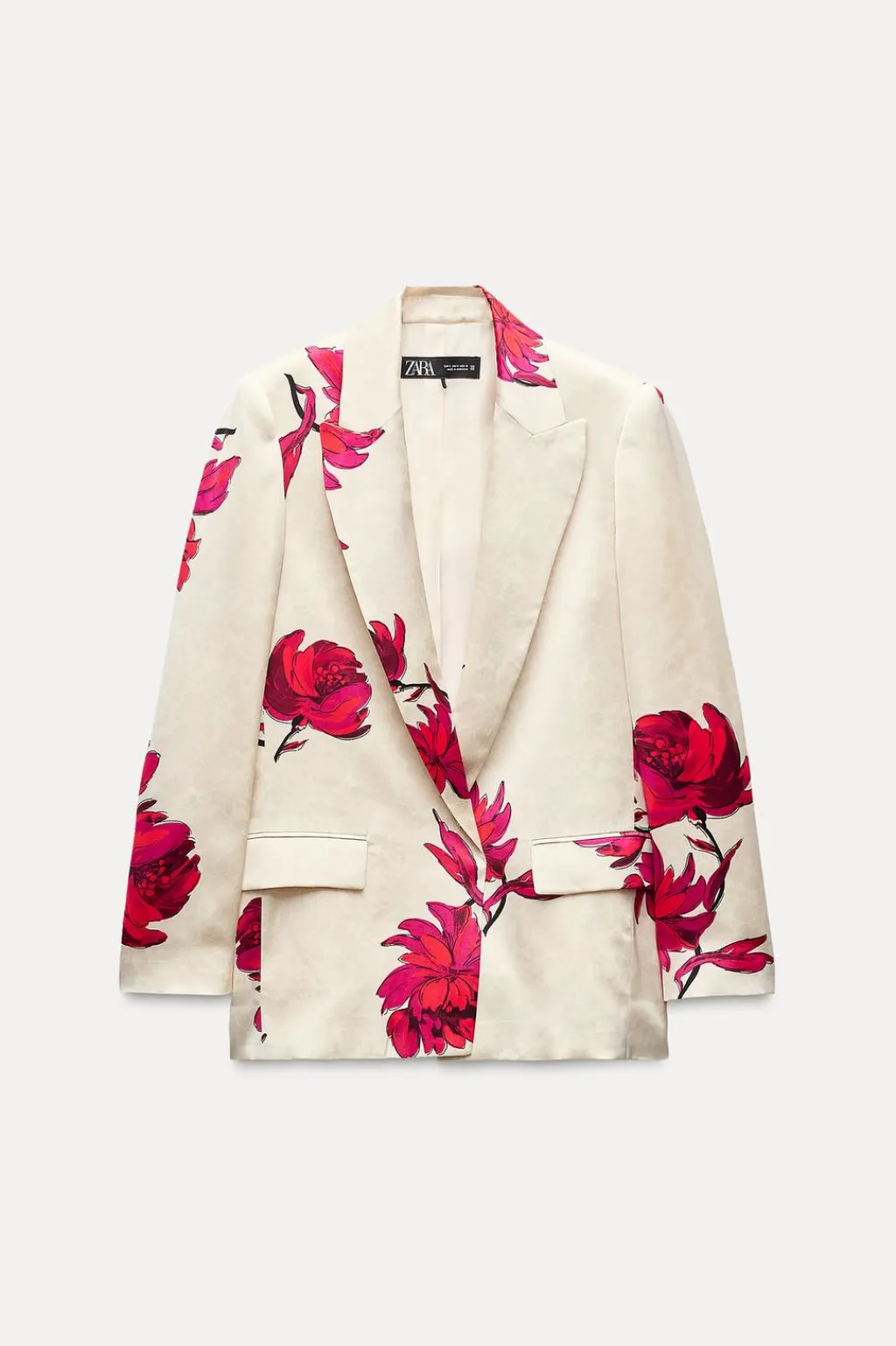 Discount BLAZER SATINADA ESTAMPADO FLORAL Mujer Blazers / Chalecos