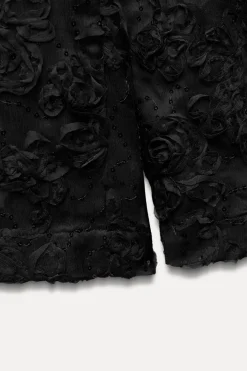 Fashion BLAZER SEMITRANSPARENTE ESTRUCTURA LENTEJUELAS Mujer Blazers / Chalecos