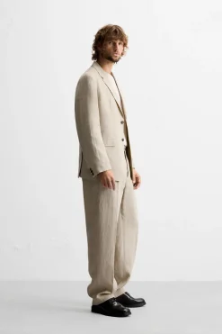 Outlet BLAZER TRAJE 100% LINO Hombre Blazers