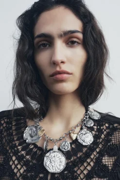 Discount BLUSA ABALORIOS ZW COLLECTION Mujer Camisas / Blusas