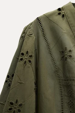 Hot BLUSA BORDADOS PERFORADOS Mujer Camisas / Blusas