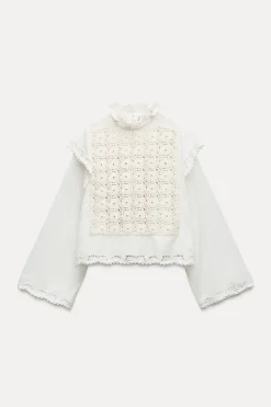 Best BLUSA COMBINADA PUNTO Mujer Cárdigan / Jerséis|Punto