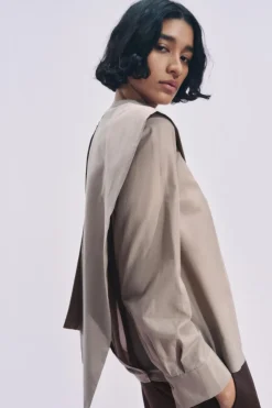 Outlet BLUSA CON SEDA ZW COLLECTION Mujer Camisas / Blusas