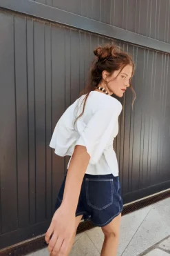 Best BLUSA CORTA ENTREDOSES Mujer Tops / Bodies|Camisas / Blusas