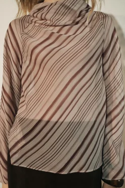 Sale BLUSA DRAPEADA RAYAS ZW COLLECTION Mujer Camisas / Blusas