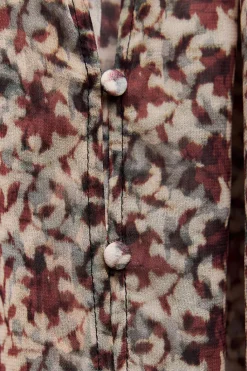 Sale BLUSA ESTAMPADA NIDO DE ABEJA Mujer Camisas / Blusas