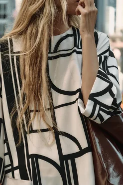 Hot BLUSA ESTAMPADO GEOMÉTRICO Mujer Tops / Bodies|Camisas / Blusas