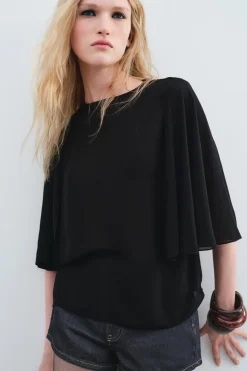 Fashion BLUSA FLUIDA CAPA ZW COLLECTION Mujer Camisas / Blusas