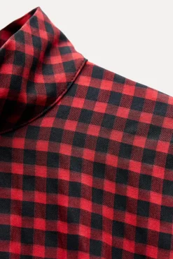 Sale BLUSA FRUNCE CUADROS ZW COLLECTION Mujer Camisas / Blusas