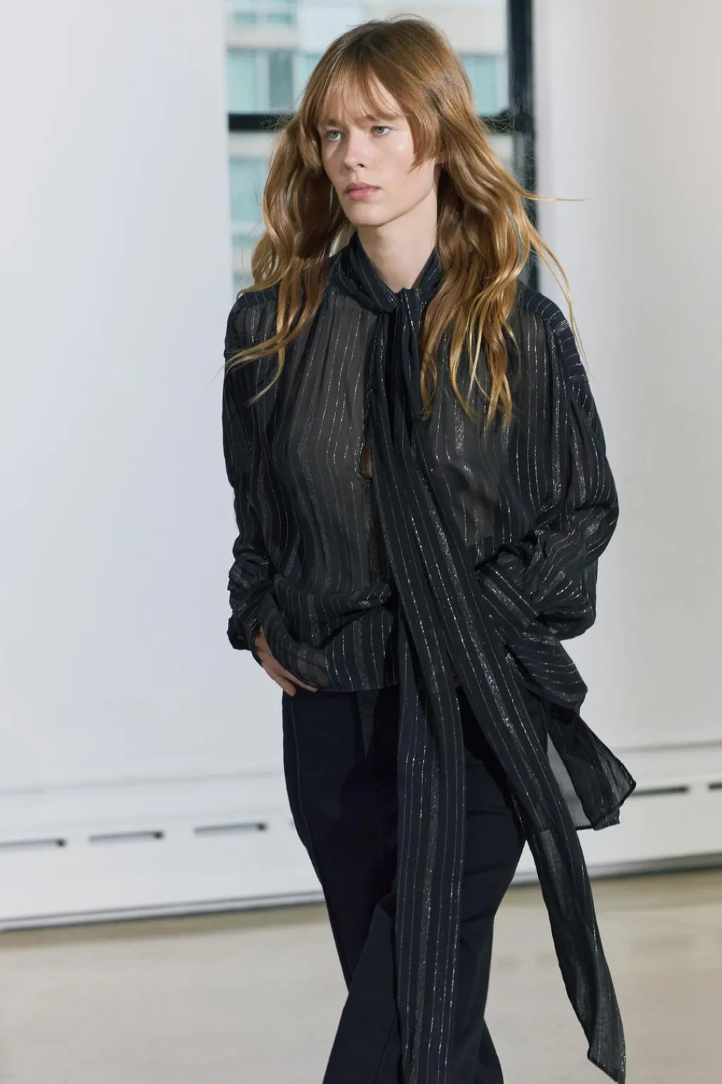 Online BLUSA HILO METALIZADO ZW COLLECTION Mujer Camisas / Blusas