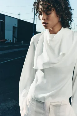 Hot BLUSA PAÑUELO ZW COLLECTION Mujer Camisas / Blusas